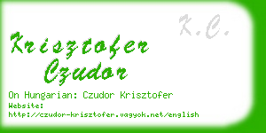 krisztofer czudor business card